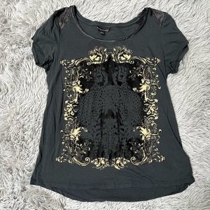 Rock & Republic Black Graphic Short Sleeve Tee